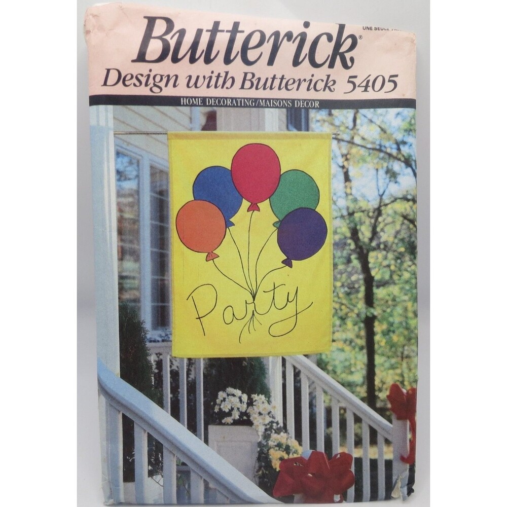 Butterick 5405 Home Decor Banners 30x40" Banners 1990s Holiday Seasonal